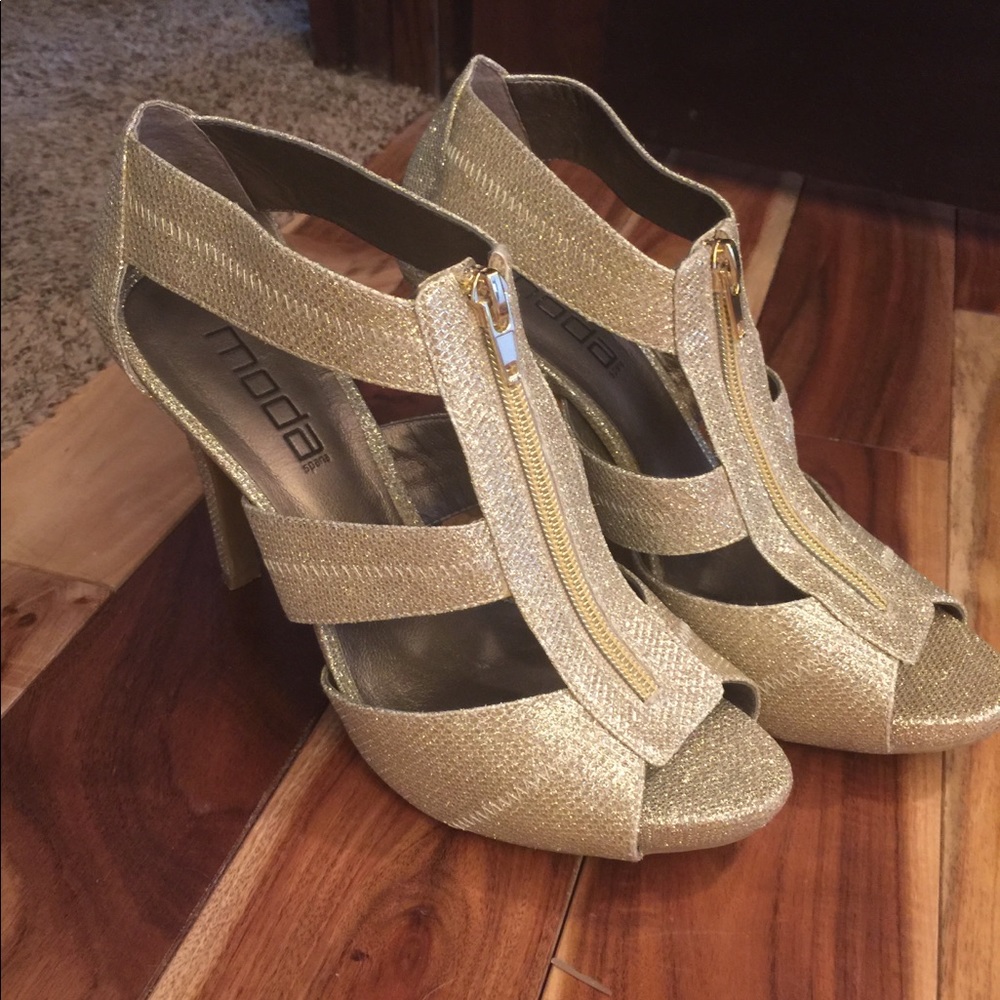 Gold heels